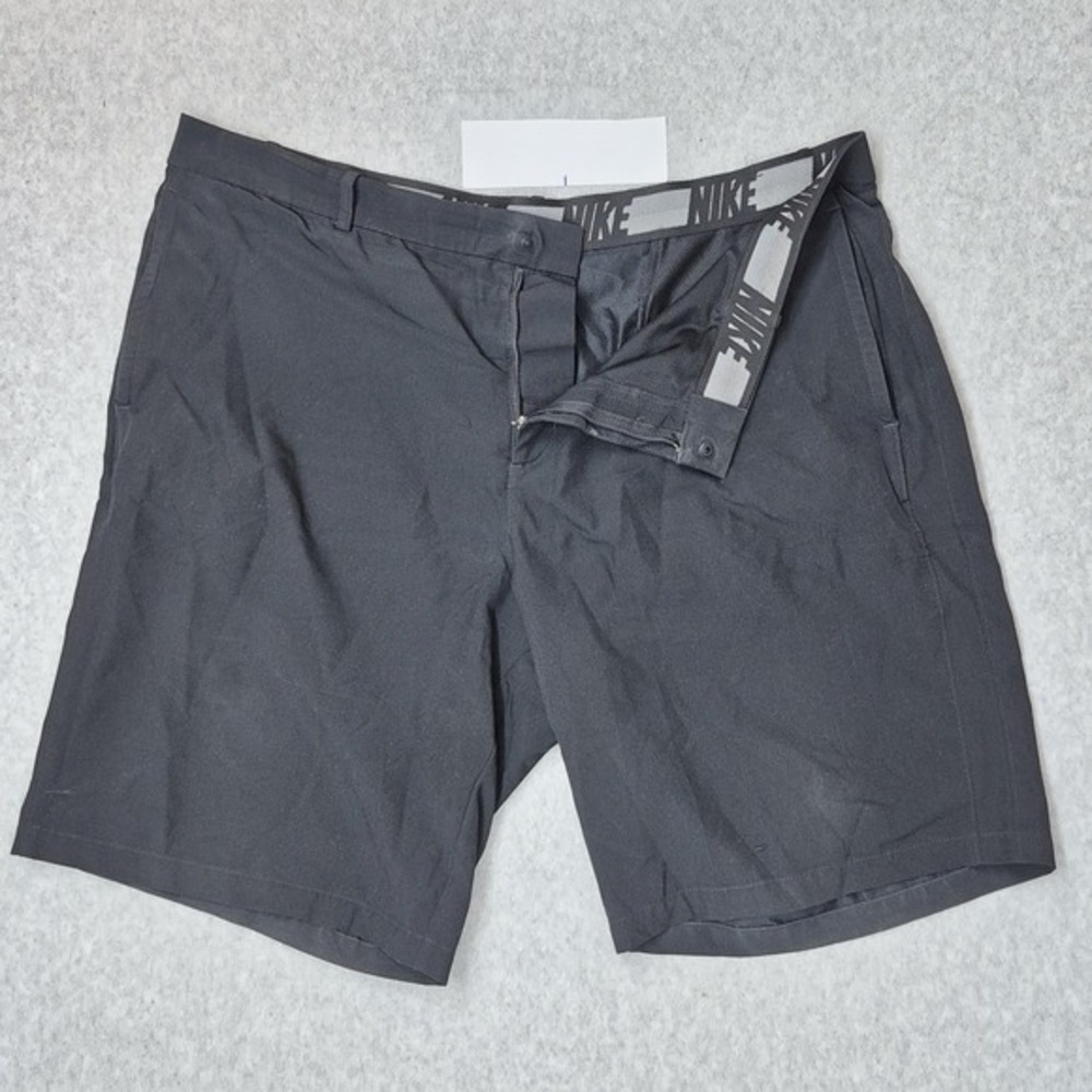 Nike Men Shorts 40 Black Dress Pants AJ5495-010 Logo 10" Inseam